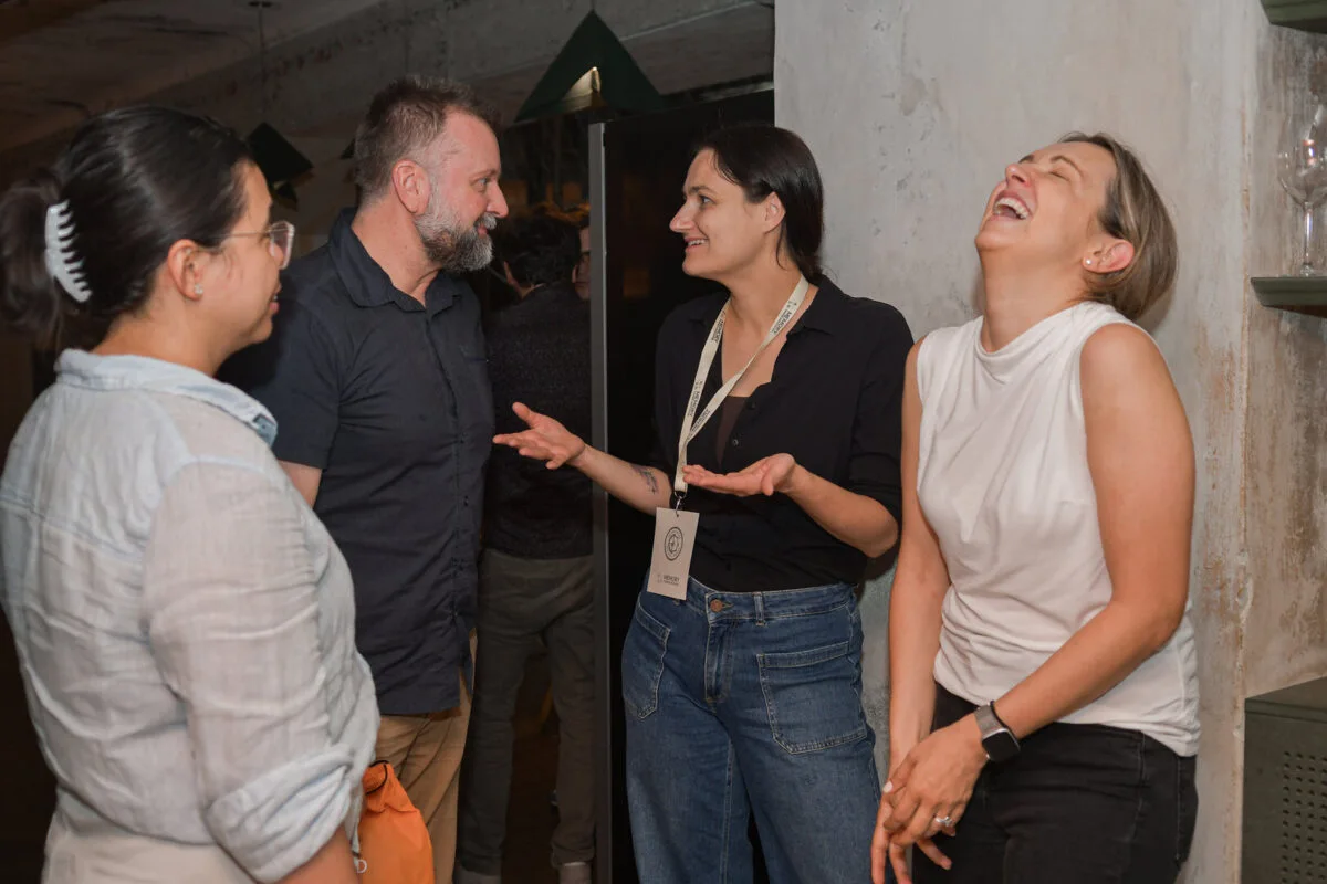 MSA conference attendees exchanging ideas